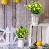 Decoratieve bloemen 2 stks plastic kunstmatige planten stijlvolle en handige keuze voor buiten- of binnend cor
