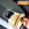 Car Cleaning Brushes Duster Wooden handle Car Detailing Brush Multi-Purpose Home Kitchen Grooves and Crevice Cleaner for Windows, Desks, Keyboard