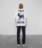 Casual Style Cole Buxton svartvitt slogan Pet Dog T-shirt Fashion Men Summer Tops 240412