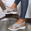 Sapatos casuais 2024 sandálias femininas verão simples cor de cor sólida confortável diariamente chinelos ao ar livre para mulher