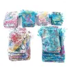 Storage Bags 100pcs Colorful Bronzing Organza Snow Gauze Bag Bunch Mouth Mesh Christmas Candy Packaging Jewelry