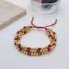 Strands 5Pcs Trendy Evil Eye Charm Multilayer Beaded Bracelet Women Pulsera Jewelry Boho Handmade String Gold Plated Beads Bracelets