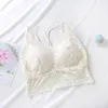 Camisoles Tanks Sexy Sexe Women's Lace Bras Top Top avec tasses bralette solide ajouter un tampon de base tops de base de beauté