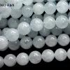 Perles Meihan en gros de 8 mm Natural Brésil Aquamarine Cyclosilicate Round Perles Stone Gem pour la fabrication de bijoux