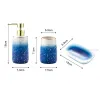 Heads Blue Starry Sky Wash Kit Ceramics Badrum Tillhandahåller hem Fyrstycket Badrum Lotion Bottle Tandborste Holder Mouth Cup Soap Dish