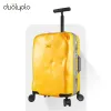 Bagage Duoluplo 2023 Italiaans persoonlijkheidsontwerp Travel Bagage Student Rolling wielen ABS+PC Women Carry On Suitcase Men Trolley Case