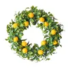 Decoratieve bloemen kunstmatige krans realistische ronde ronde 45 cm muur hangende ornament lente slinger voor hek raamvierviering veranda