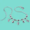 Cavalchi Fashion 925 Sterling Silver Anklet Cute coniglio Cinetto Solid Silver Chain 27cm Regalo di compleanno di gioielli in argento femminile