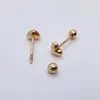 Boucles d'oreilles Souminer la vraie vis en or 18k pur solide au750 COEUR BOULLE POUR FEMMES FINE BIELSE CADEAU E160