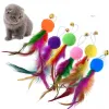 Toys Cat Feather Touet Accessoires False Mouse Worm Toy With Bell Kitten Cat Toys Interactive Remplacement REFILL FORM FORMATION