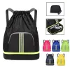 Rucksäcke Sports Bag Damen -Kordel für männliche große Fahrradbasketball Weichene am Wochenende Gepäck Travel Yoga Rucksack Männer