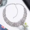 Kettingen ketting, choker, strass, geschenken voor meisjes, modieuze, luxueuze, glanzende sieraden, mode -accessoires Coruixi H029828