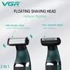 VGR Shaver Waterproof Razor Rechargeable Beard Trimmer Portable Shaving Machine Dual-sided Blades for Men V-393 240420