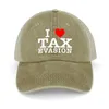 Berretti I Love Tax Evasion - Funny commit cowboy cappuccio di moda spiaggia di cowboy beach duro escursionismo da donna maschile maschile