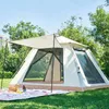 Tält och skyddsrum Instant Up Tält Automatisk camping med mesh fönster bärbara en-touch vattentät 4-6 personer för vandringsbacksäck