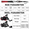 Accessoires Sougayilang Angelrute und Rollenfischerei Combo Telescopic Fishing Rod 7.2: 1 Hochgeschwindigkeits -Baicasting -Rolle für Basspike