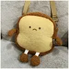 Tassen schattige toastbrood crossbody tas pluche cartoon smiley meiden portemonnees handtassen dames telefoon portemonnee vrouwelijke koppeling schoudertas