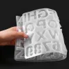 &equipments 1pcs UV Resin 26 Letters Silicone Mold 3D Alphabet & Number Epoxy Resin Mold For DIY Jewelry Making Finding Craft Supplies Tools