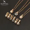 Necklaces Xuping Jewelry Charm Round Gold Color Crystals Earrings and Necklace Sets for Women Girl Party Girl Gift A00718606