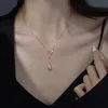 925 Silver Double Gourd Tassel Necklace for Women Luxury Trendy Jewelry