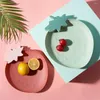 Plates Creative Strawberry Shaped Torked Fruit Plate Make People Feel Happy har skönhet enkel och ren design noggrant utformad