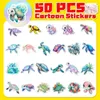 50pcs farbenfrohe süße Meeresschildkrötenaufkleber Schildkröten Marine Animal Graffiti Aufkleber für DIY -Gepäck Laptop Skateboard Motorradfahrradaufkleber