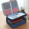 Borse da stoccaggio Waterproof Document Borse Safety Organizer Caspa con cerniera Moneta Multiyer Case File Travel File Travel Box Box