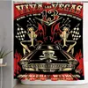 Shower Curtains Flaming Rods Skulls Pin Up Girl Rod Cool Car Garage Art Curtain By Ho Me Lili For Bathroom Decor With Hooks