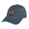 Berets Red Cherry Fruit réaliste dessin animé Cowboy Hat Camilier Capeur Snap Back Mountaine de femmes