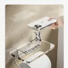 Acessórios para banheiros de banheiros transparentes Armazenamento de papel holoriza de papel de rolo perfurado Suporte de parede perfurado gaveta de lenço de tecido acrílico com boneca