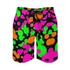 Neon Paint Board Shorts Trenky Man Short Graffiti Print Print Eversize Swimming Trunks Classic 240409