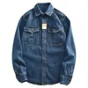 -S 149 USD de peso pesado Retro casual Camiseta para hombre Agrupo lavado de mezclilla jeans de carga de mezclilla