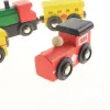 Wooden Train Set for Toddler with Double Side Train Tracks Fits Brio Perfect Wood Toy for Boys and Girls ZZ