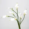 Decorative Flowers EVA Hand Feel Calla Lily Artificial Flower Wedding Floral Arrangement Materials Living Room Table Home Decoration