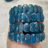 Strands Natural Apatite Stone Beads Bracelet Natural Gemstone Bangle Charming Jewelry For Woman For Gift Wholesale !