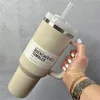 وردي موكب أسود Chroma H2.0 40oz من الفولاذ المقاوم للصدأ الكوب من الكؤوس مع سيليكون مقبض مقبض غطاء القش قش أكواب المياه المياه الولايات المتحدة المخزون