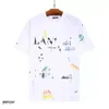 Merk LAVINES SHIRT -ontwerper Hoge kwaliteit 2023 Nieuwe mooie kleding Summer Fashion Lavinss Speckled Letter Print en Casual Short Sleeve LA 4267