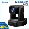 Lens 1080p NDI Conference PTZ Video Camera 12x 20x 30x Zoom Poe AI Auto Tracking PTZ Camera SDI HDMI USB3.0 Utgångar med Tally Light