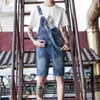 Heren denim Suspenders shorts shorts zomer denim overalls heren shorts vijfpunts denim shorts slanke overalls maat s-5xl 240409