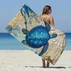 Água absorvente de secagem rápida Toalha de praia Sun Shawl Yoga Natação correndo super leve e fino 240422