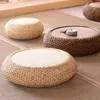 Pillow Futon Tatami Mat Rattan Woven Home Sitting Pier Tea Room Meditation Spela förtjockad runt dyrkan knäande PU