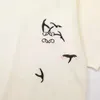 Loeweve T Shirt Designer TEE Luksusowe modne T-sens Wysokie arktyczne małe pingwiny haftowane krótkie rękawy nowe luźne i damskie koszulki