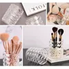 Kök Storage Makeup Brush and Pen Holder Box Transparent hink med utsökt textur LightWeiht Organizer för hemmet