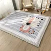 Mattor Ankomst Nordic Cartoon Children's Game Carpet Crawling Mat Yoga Rug Kitchen Entry filt Icke-halk vadderad bomull