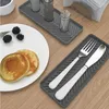 Tapetes de mesa cozinha de bandeja de silicone para jantar isolamento sem deslizamento