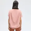 Shirt attivi in stile LL Sport Sport Allenamento sportivo Donne a maniche corte Nude Feel Anti-Sweat Yoga Gym Athletic T-shirt Tops Sportswear