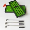 Pens Junior Golf Geschenk Metal Tricolor Ballpoint Golf Club Boxed Pen Mini Club Golf Set zwei Bälle One Flag