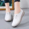 Casual schoenen 2024 Spring herfst flats sneakers vrouwen echte lederen mocassins vrouw slip-on loafers vrouwelijke bootschoen