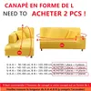 Couvoirs de chaise 1/2/3/4 Skins imperméables Skins élastiques Sofa Corner Souptins Solid Couper L Protecteur en forme de L pour animaux de compagnie et enfants