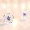 Stud Earrings Korean Style Flowers For Women Dropping Crystal Earring Girls Pretty Jewelry Gifts